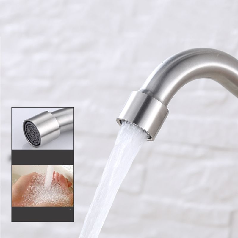 Contemporary Single Handle Bar Faucet Pull-down  Wall-mounted Faucet in Chrome