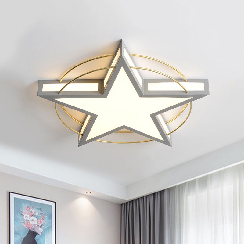 Star/Triangle Downlight Nordic Metallic Black/Grey Ceiling Light with Acrylic Diffuser