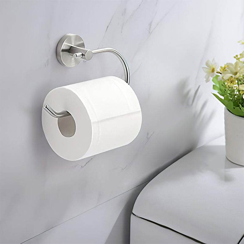 Metal Simple Bathroom Accessory as Individual or as a Set in Silver