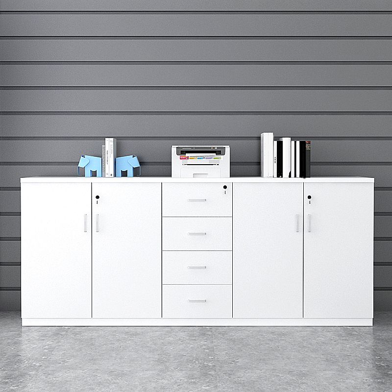 Contemporary File Cabinet Wooden Frame Storage Lateral File Cabinet