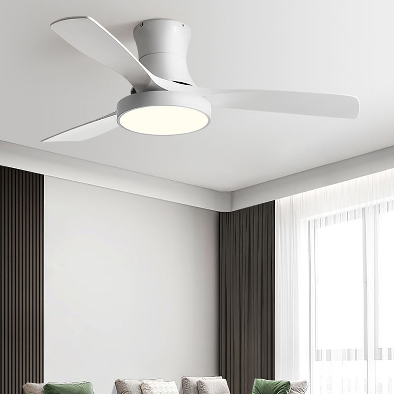 Fan Shape Metal Ceiling Fan Kid Style 1 Light Ceiling Mount Fans Fixture for Bedroom