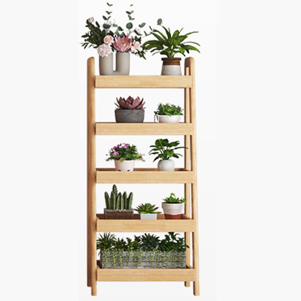 Ladder Contemporary Bookshelf Wooden Open Back Bookcase with Shelves