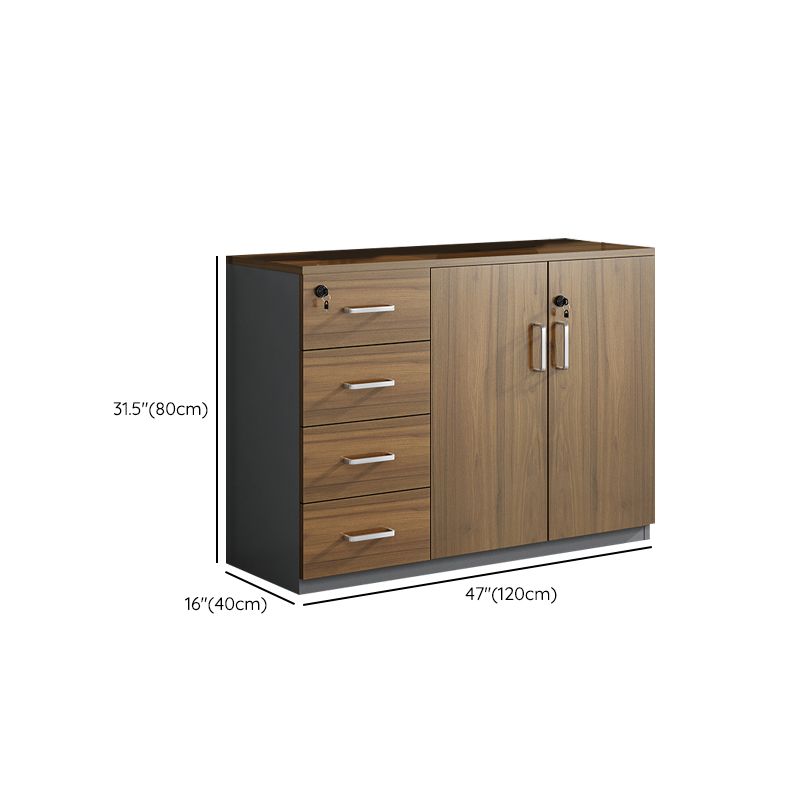 Modern Engineered Wood Filing Cabinet Lateral File Cabinet with Lock and Storage