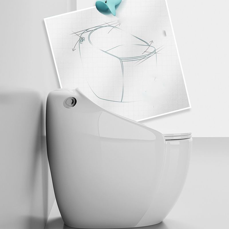 Contemporary Floor Mounted Flush Toilet Siphon Jet Toilet Bowl for Washroom