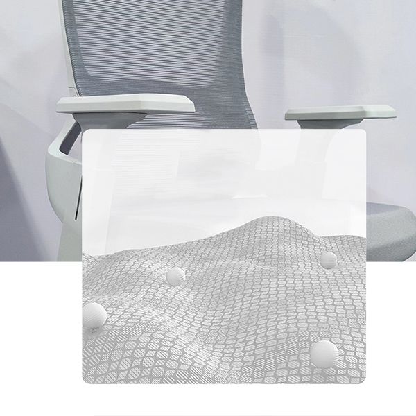 Modern Desk Chair Mesh Computer Chair High-Back Chair in Gray