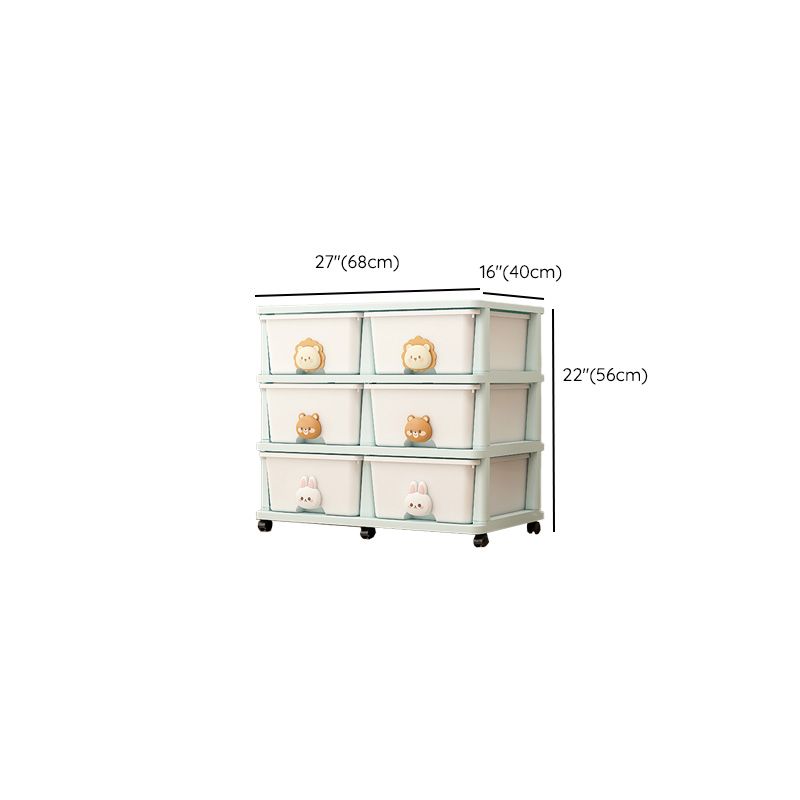 Modern Vertical Plastic Kids Dresser Set with Drawers for Bedroom