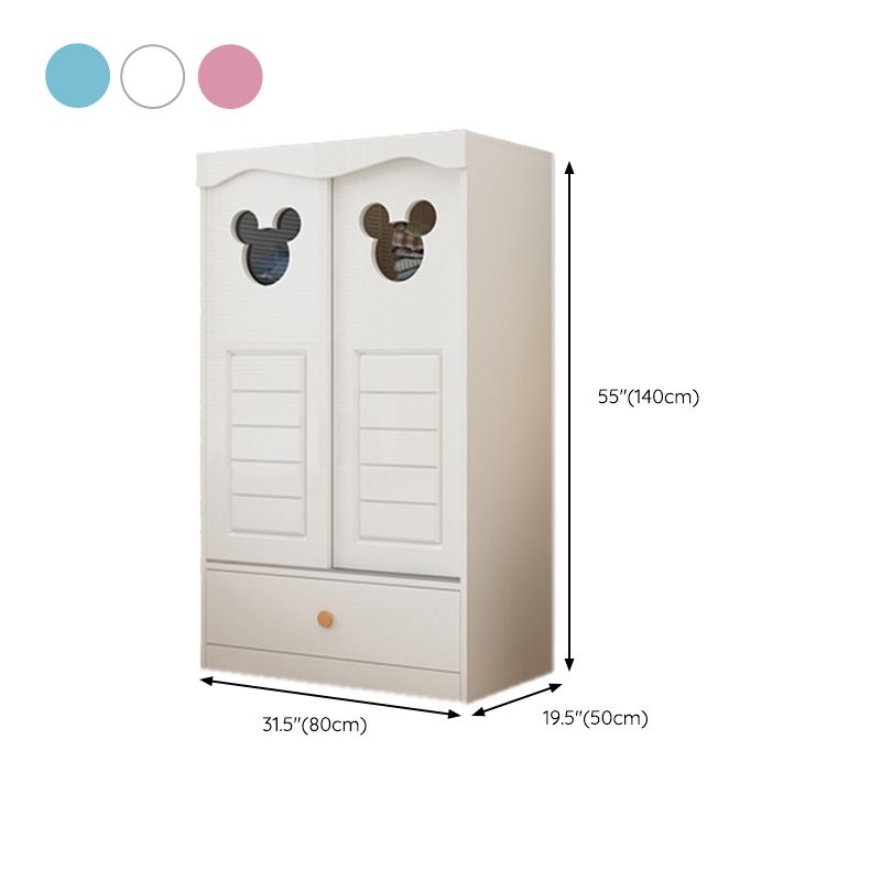 Contemporary Matte Kid's Wardrobe High Gloss Wooden Coat Locker