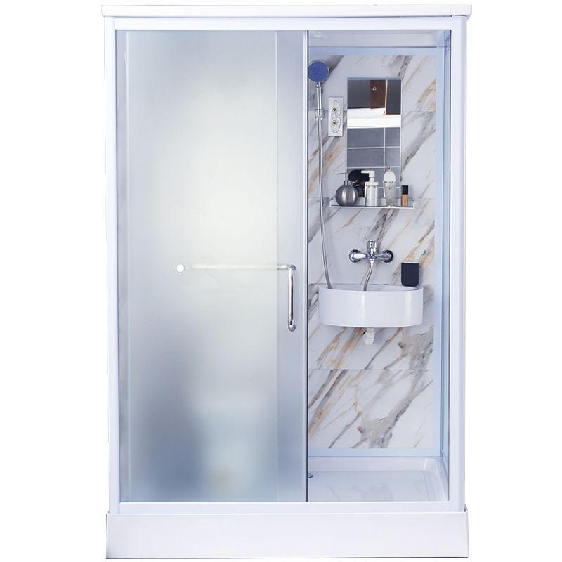 Modern Frosted Shower Stall Rectangle Tempered Shower Stall for Bathroom