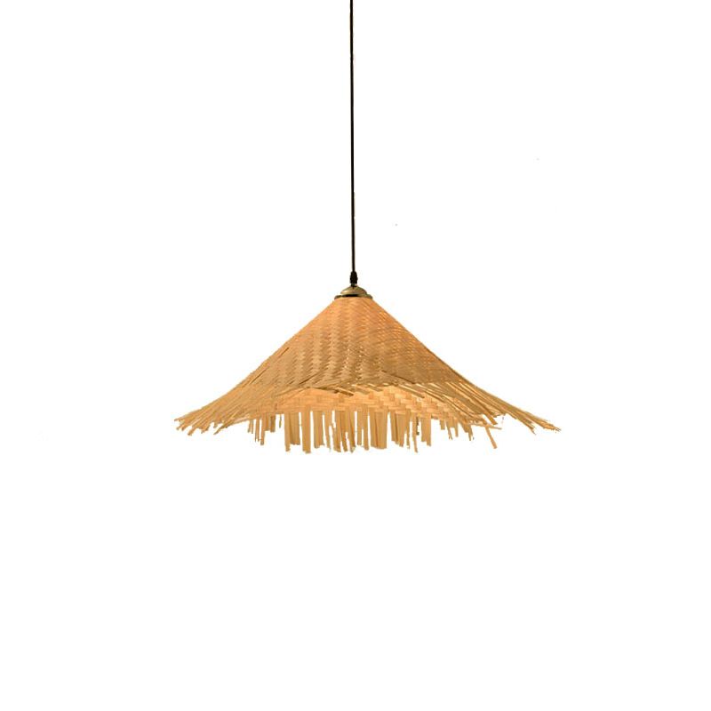 Forma a forma a sospensione Light Contemporary Bamboo Bamboo Sospensione a sospensione in legno