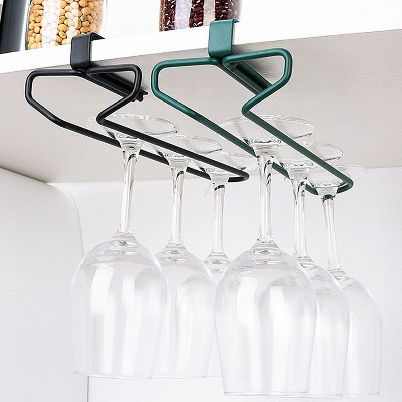 Contemporary Metal Wine Glass Rack Hanging Glass & Stemware Holder