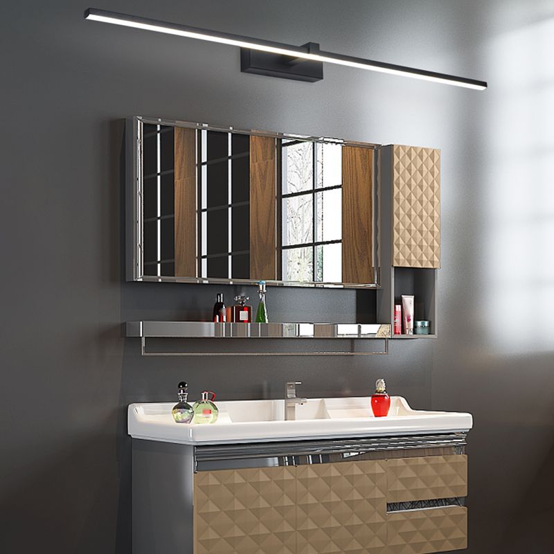 Iluminación de pared de forma de tira de estilo moderno 1 luces lámpara de apliques para baño