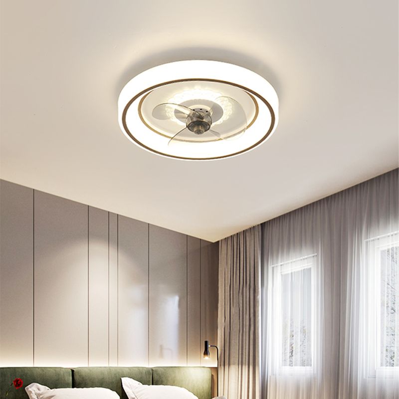 Acrylique Geométric Forme Fan Lampe Contemporain LED Semi Flush Plafond Lightture