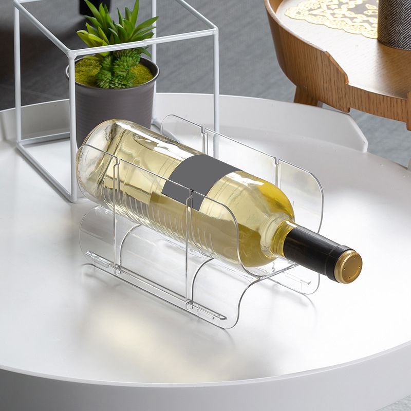 Glam Acrylic Wine Rack Tabletop Stand Bottle Rack for Living Room