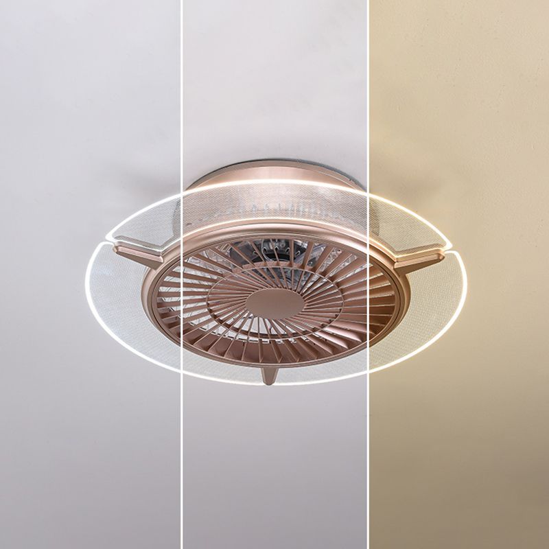 Ventilateur de plafond à chasse d'eau en forme de disque rose éclair