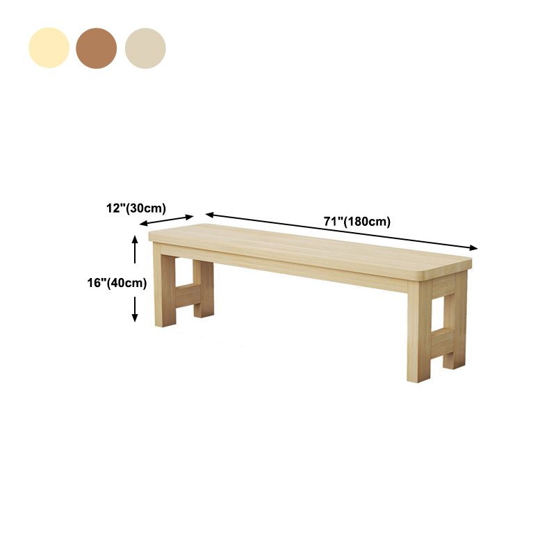 11.8" Wide Modern Entryway and Bedroom Bench Solid Wood Pine Bench with Legs