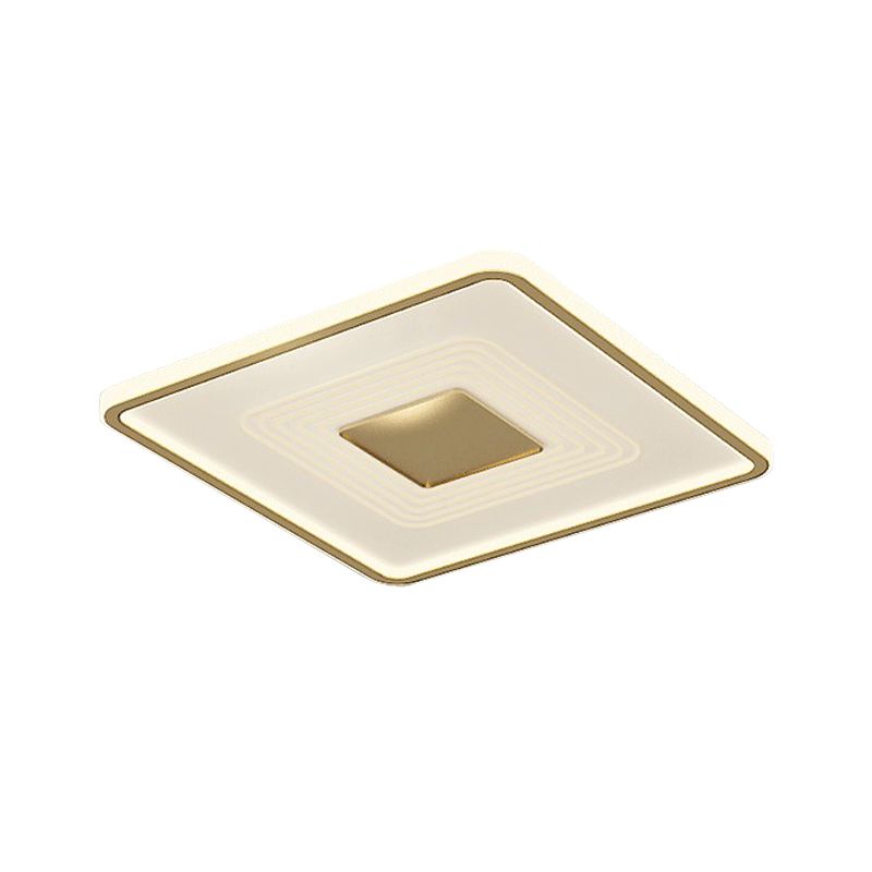 16"/35.5" L Square/Rectangle Flushmount Modern Acrylic Living Room LED Flush Light in Gold, White/Warm Light