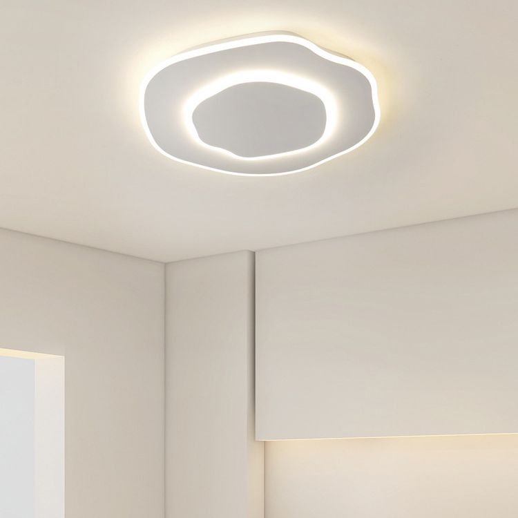 2 - Light Cloud Shape LED Flush Mount in Matte White Iron Modern Ceiling Flush