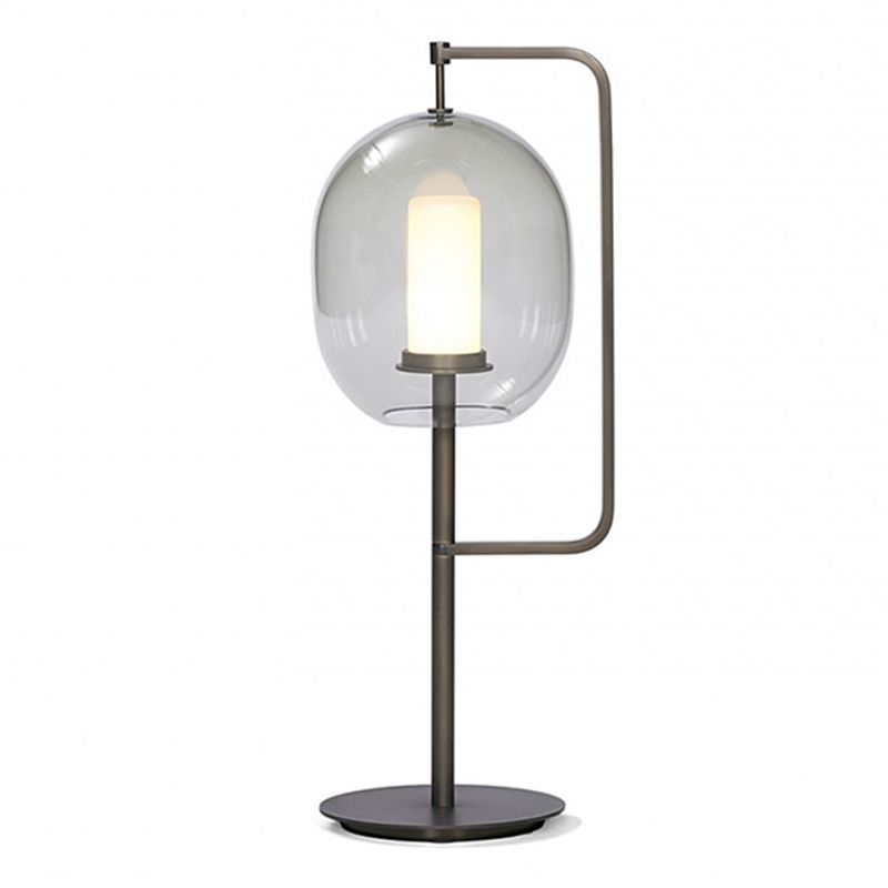 Contemporary Style Dome Table Lamp Glass 1 Light Table Light