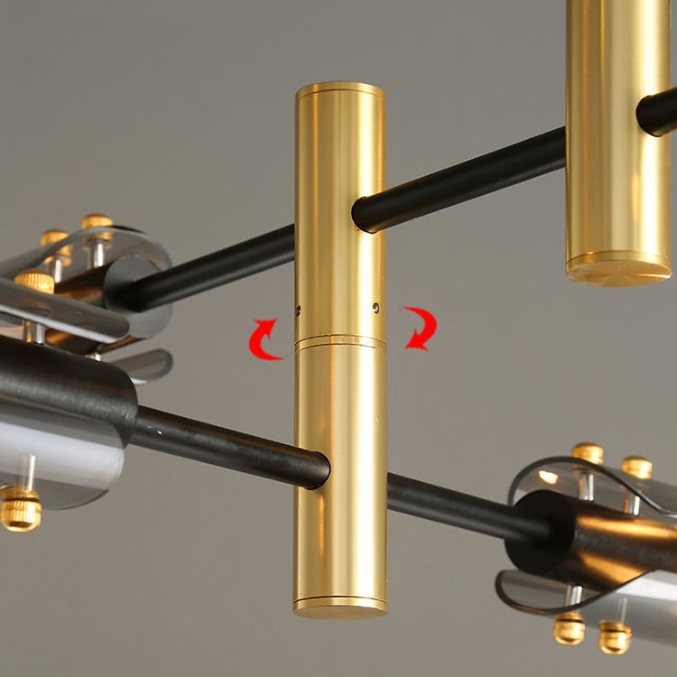 Black Glass Chandelier Lights Nordic Modern Ceiling Light Fixture for Living Room