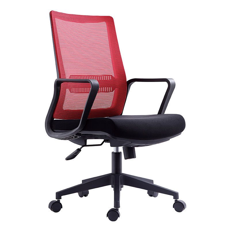 Contemporary Arm Chair Fixed Arms Mid-back Breathable Air Grid Office Chair