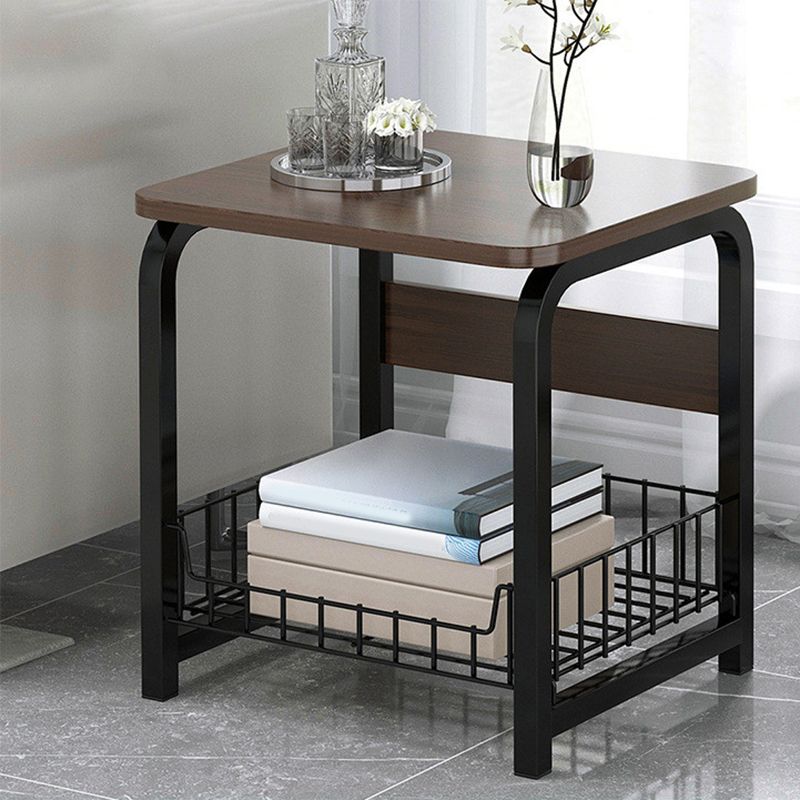 Modern Wooden Night Stand 16.5"/24.4" Tall Nightstand with Shelf