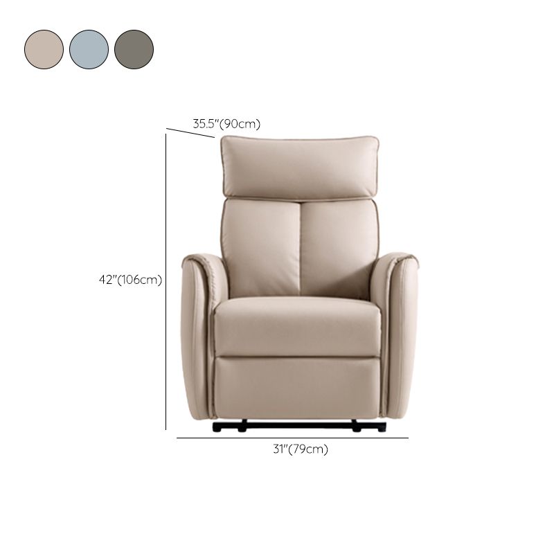 Faux Leather Standard Recliner Power-Push Botton Recliner Chair with Storage