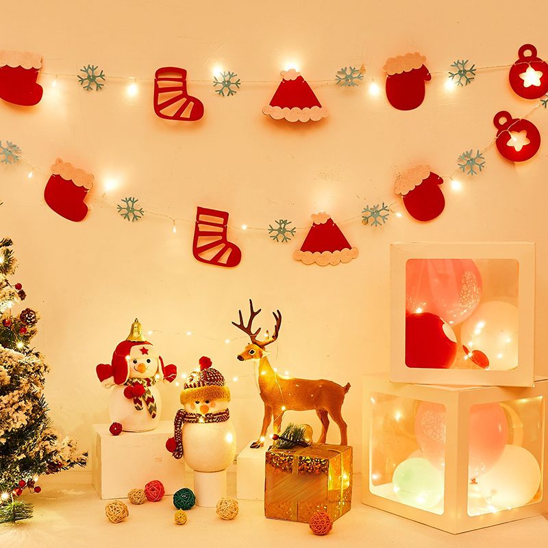 Red-Green Christmas Ornaments String Light Decorative Plastic LED Festive Light