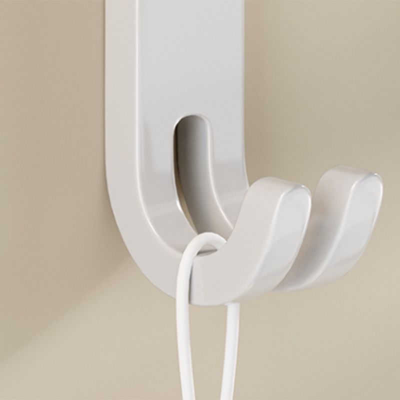 Contemporary Bathroom Hardware Set in White with Bath Shelf/Towel Bar/Paper Holder