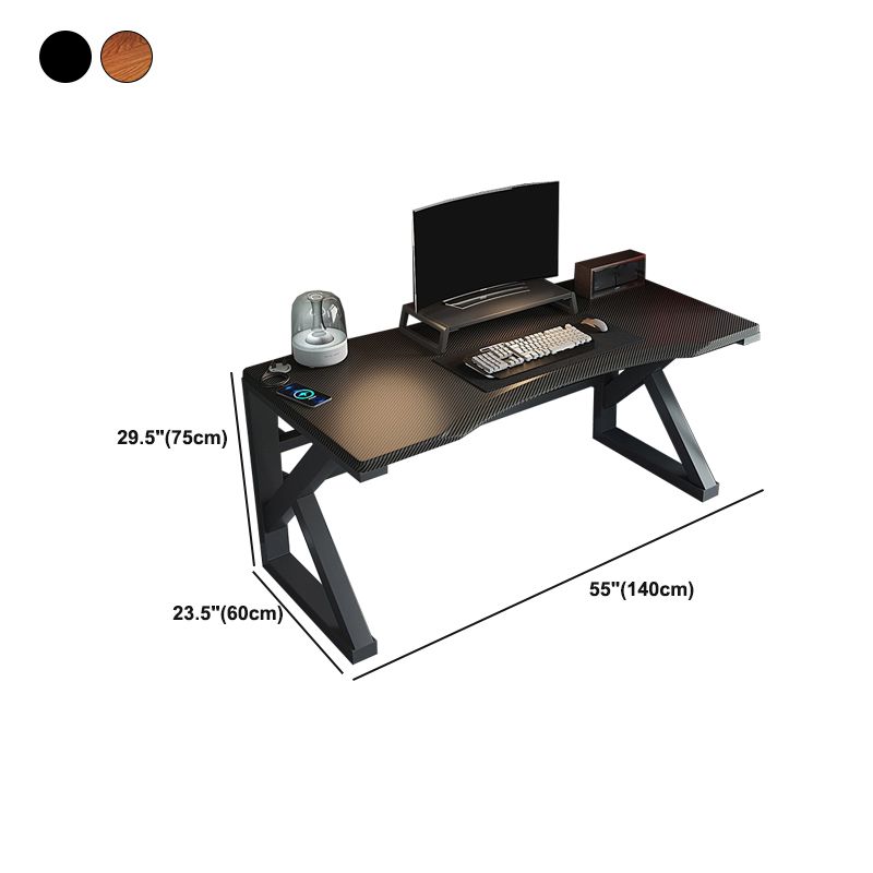 Industrial Rectangular Gaming Desk Wood Writing Desk for Home