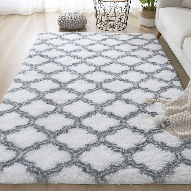 Trellis simple Trellis Multi Color Modern Rug Synthetics Not Slip Backing Easy Care Care pour le salon