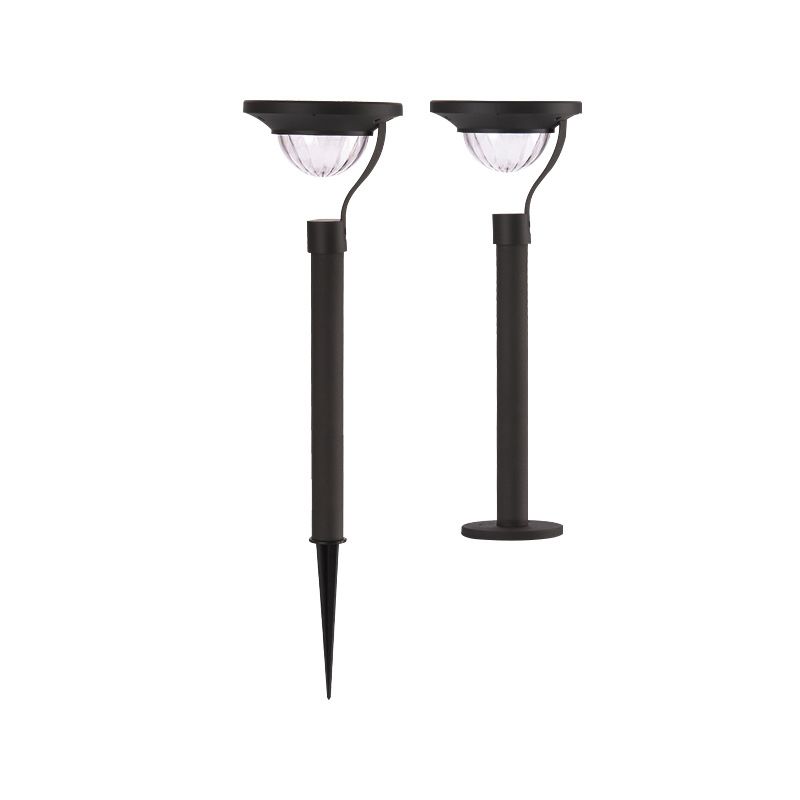 Hemisphere Plastic LED Lawn Light Decorative Black Solar Ground Lighting for Backyard