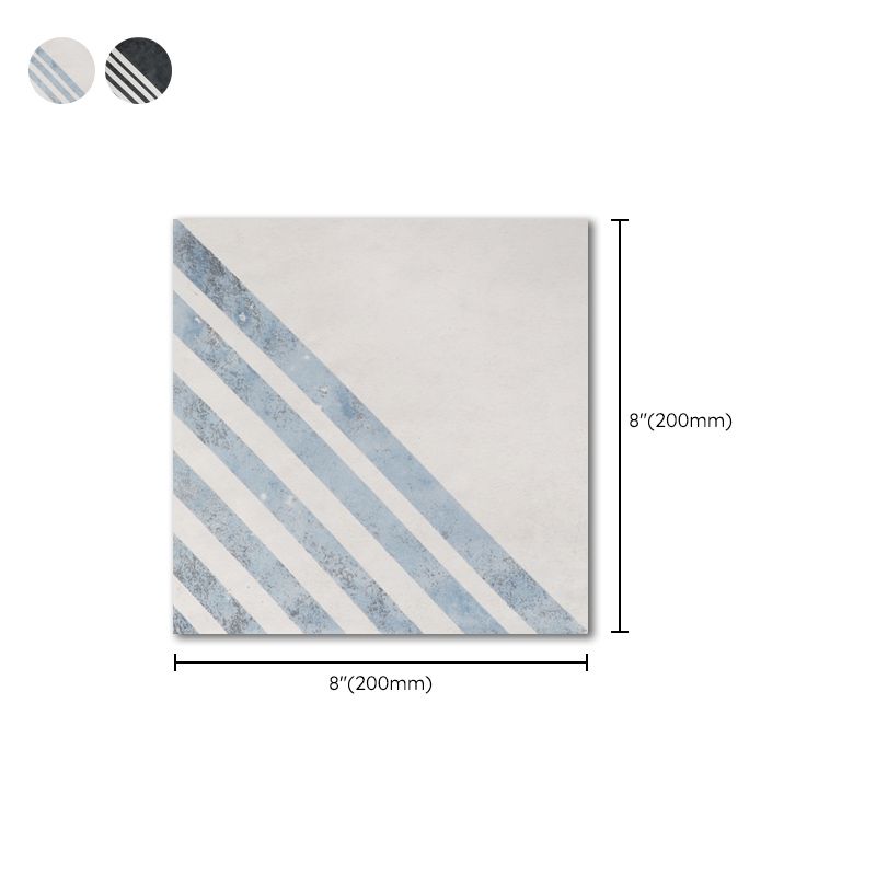 Modern Style Waterproof Floor Tile Stripe Pattern Straight Edge Square Floor Tile