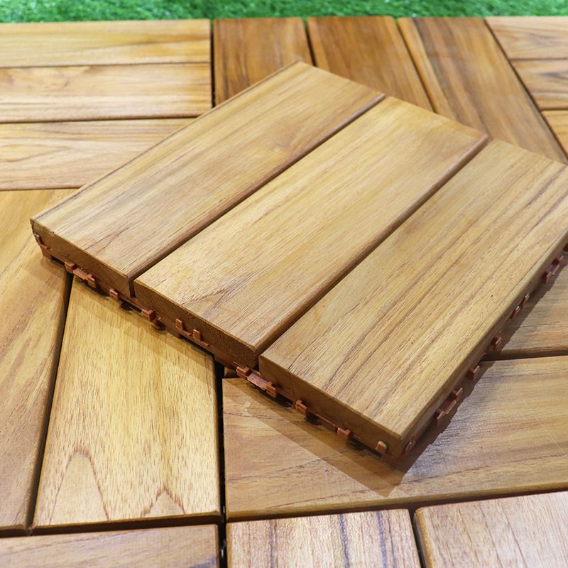 Interlocking Patio Flooring Tiles Solid Wood Patio Flooring Tiles for Outdoor