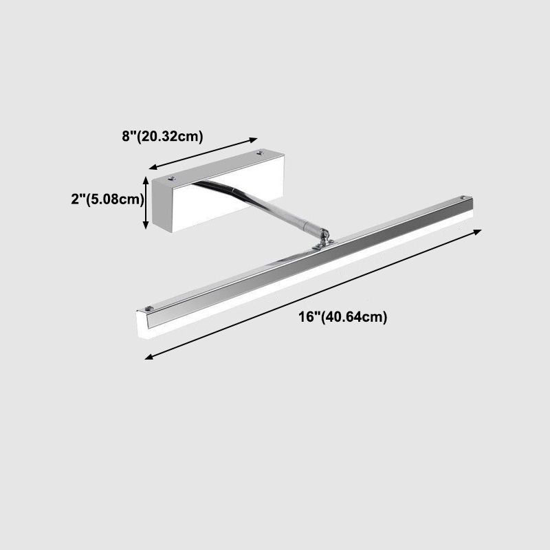 1 lichte lineaire ijdelheid wandlampen moderne stijl metalen muurwand sconce