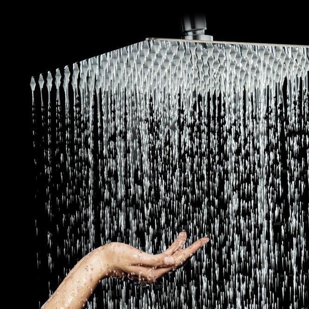 Stainless Steel Shower Head Combo Modern Fixed Shower Head for Bathroom