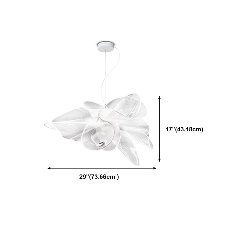 Plastique Unique Shade Hanging Lights Modern Style 1 Tête Hanging Mount Fixture pour chambre à coucher