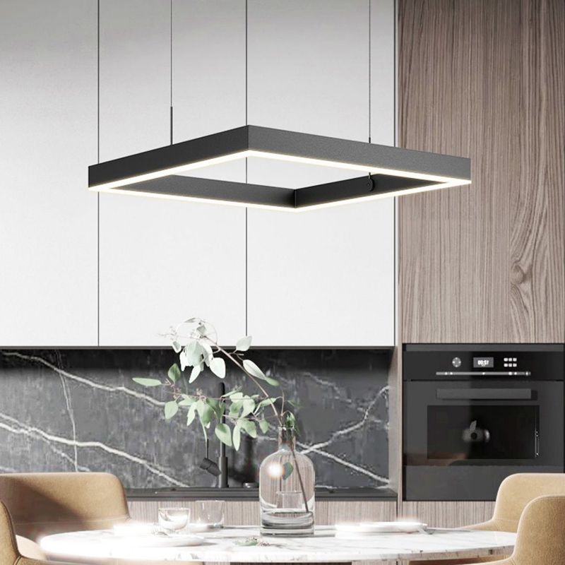 Modern Nordic Simple Characteristic Style LED Hanging Chandelier Light for Dining Room Living Room