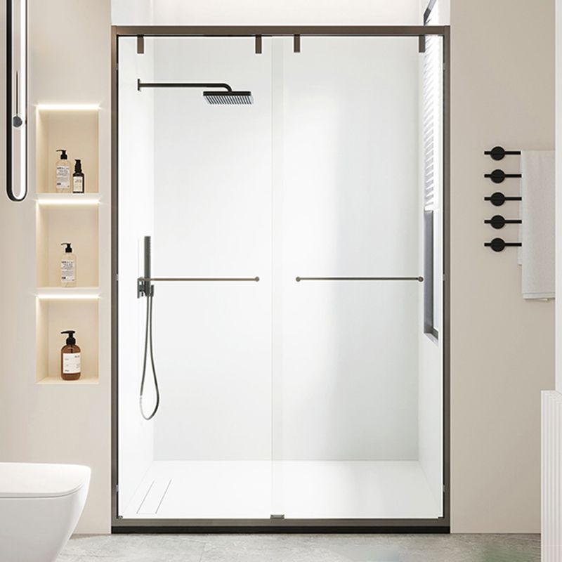 Transparent Double Sliding Shower Bath Door Scratch Resistant Shower Doors