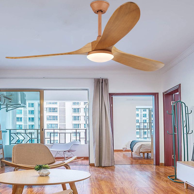 Contemporary Ceiling Fan Light Fixture Wooden Ceiling Lamp for Bedroom