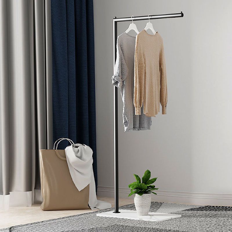 Contemporary Coat Rack Free Standing Metal Hall Stand with Slate Base