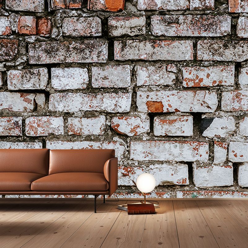 Brick Wall Resistant Mural Wallpaper Environment Friendly Sleeping Room Wall Mural