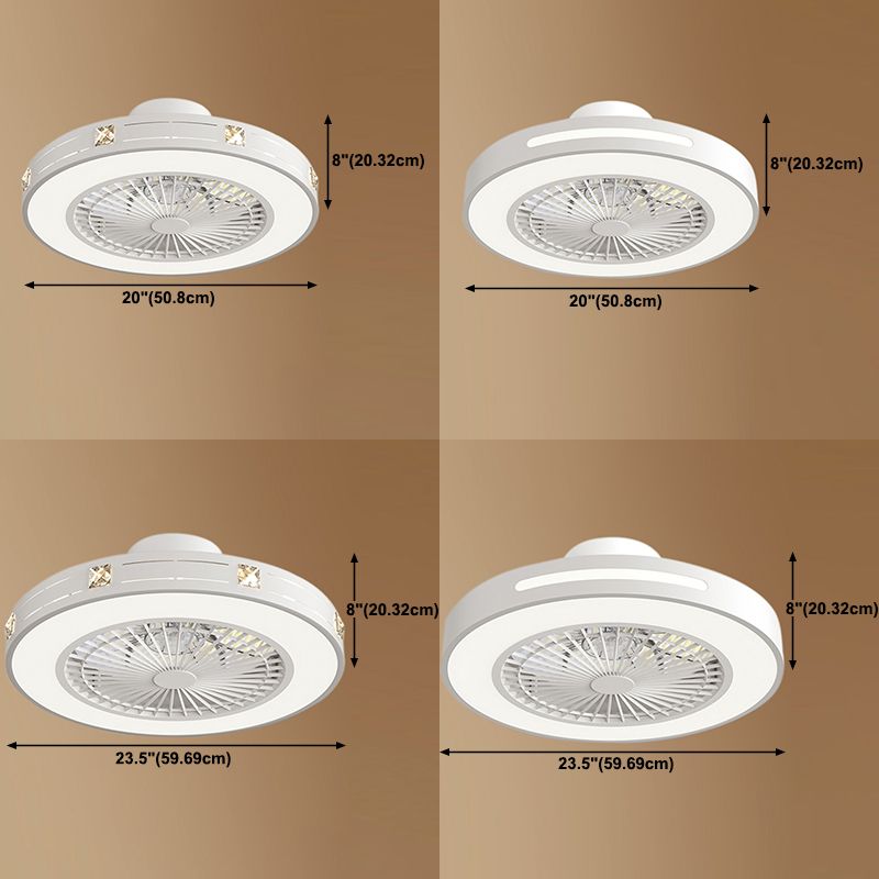 Contemporary Round LED Fan Light Simplicity Flush Mount Ceiling Light for Living Room