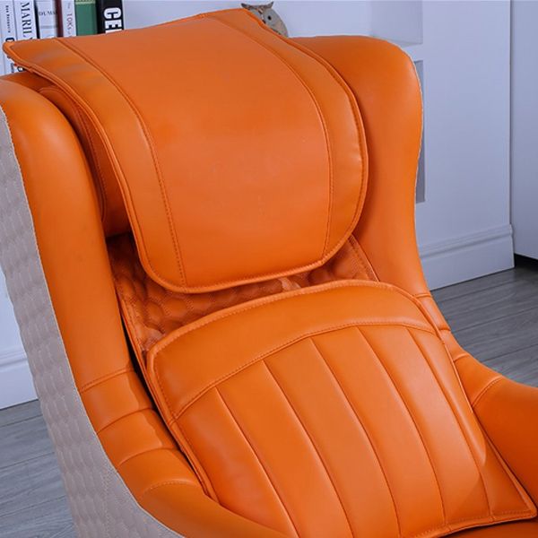 Contemporary Indoor Faux Leather Recliner Chair with Metal Legs