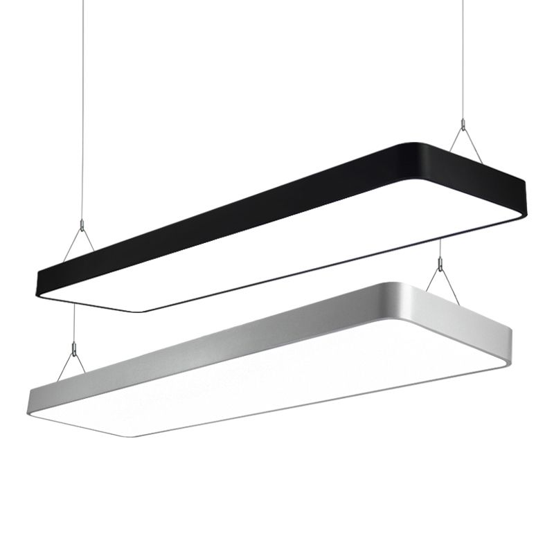 Rectangular Metal Hanging Ceiling Light Minimalist Pendant Lighting Fixture for Office