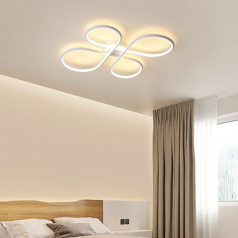 Contemporary Flush Mount Lighting LED White Ceiling Light for Room Foyer