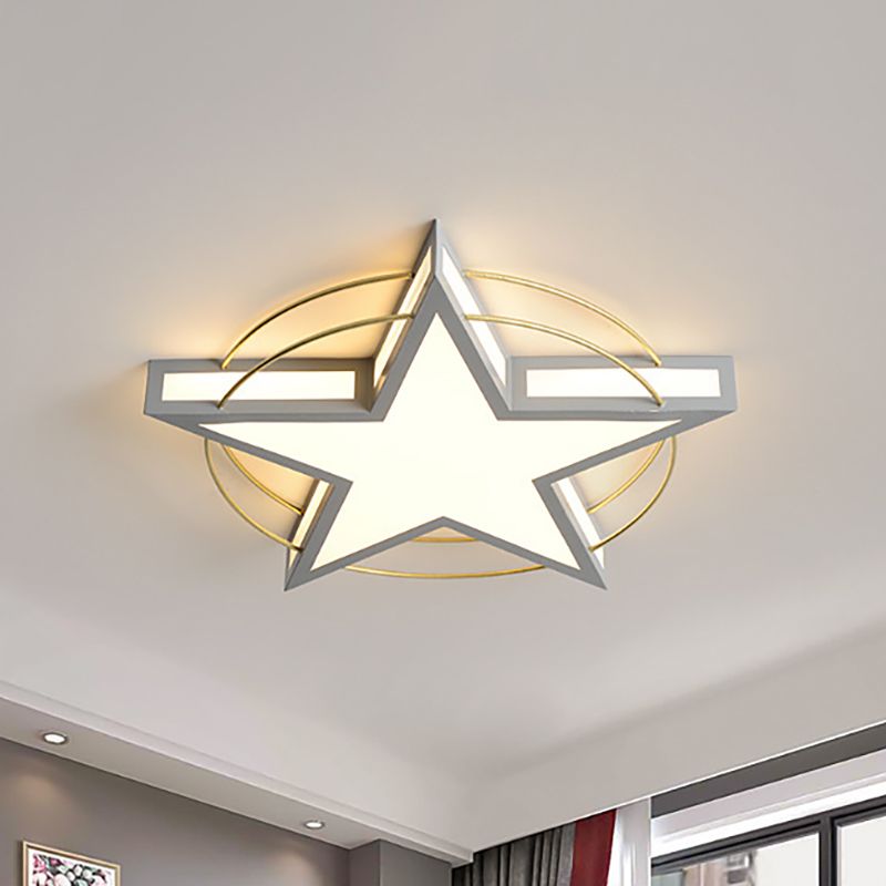 Star/Triangle Downlight Nordic Metallic Black/Grey Ceiling Light with Acrylic Diffuser