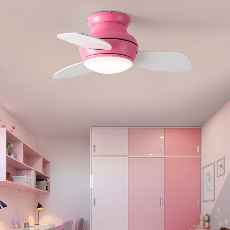 1 Light Ceiling Fan Lamp Modern Style Metal Ceiling Fan Light for Children's Room