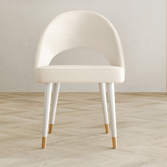 Scandinavian Armless Open Back Chairs for Home Upholstered Side Chair