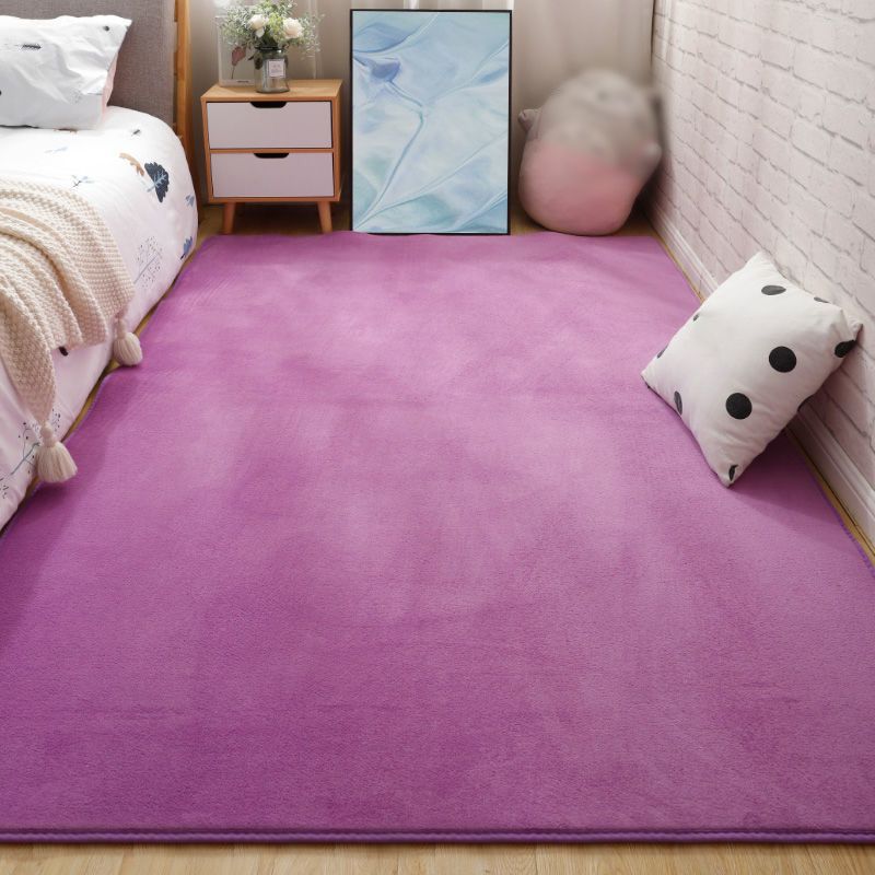 Relaxing Solid Shag Carpet Polyester Area Rug Stain Resistant Indoor Rug for Home Decoration