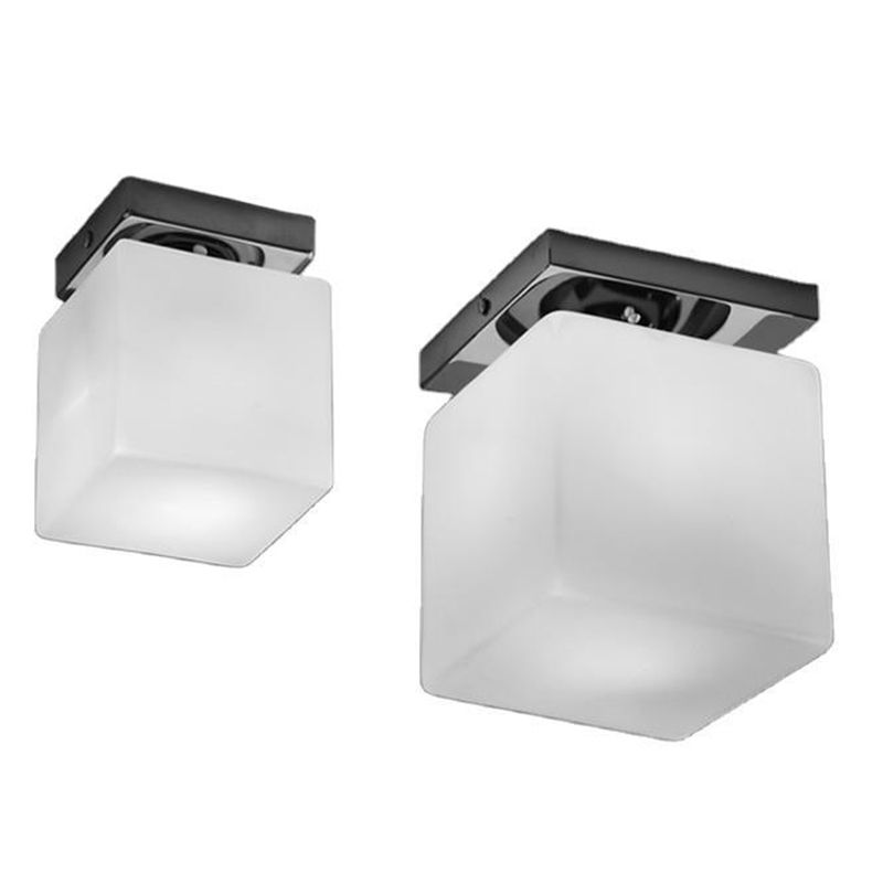 Aisle Ceiling Mount Light Fixture Simplistic White Ceiling Light with Square Shade